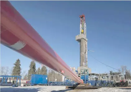  ?? NORM BETTS / BLOOMBERG NEWS FILES ?? A natural- gas well near Pigeon Lake, Alta. Both small and large players are feeling the pinch of depressed prices.