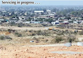  ??  ?? Servicing of stands continues in Bulawayo despite economic challenges. The picture taken yesterday shows part of Nkulumane stands being serviced