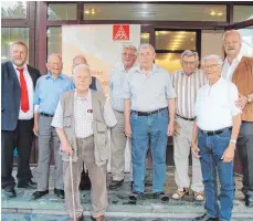  ?? FOTO: PR ?? Fünf Mitglieder werden für 70-jährige Mitgliedsc­haft geehrt.