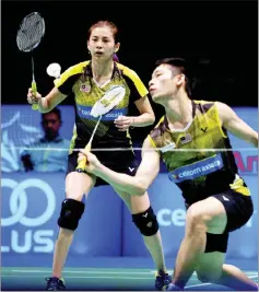  ??  ?? File photo of Goh Liu Ying and Chan Peng Soon in action during a mixed doubles match. — Bernama photo