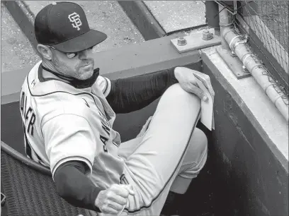  ?? TNS ?? Giants manager Gabe Kapler looks on during the game against the Phillies at Citizens Bank Park on April 21.