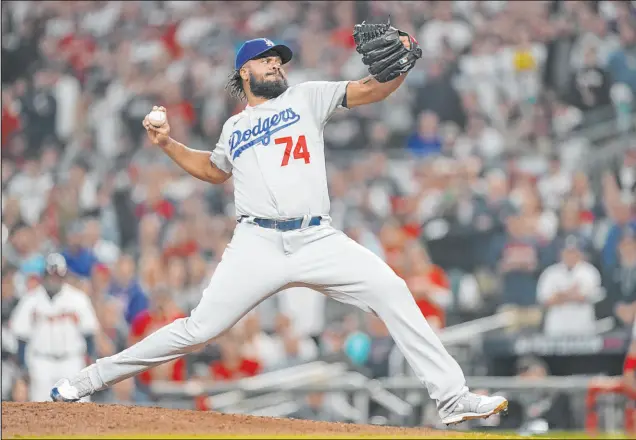  ?? Brynn Anderson
The Associated Press ?? Kenley Jansen is one of several core members of the Los Angeles Dodgers who are free agents, including veterans Max Scherzer, Clayton Kershaw, Corey Seager and
Chris Taylor. The pitching staff, and the team overall, could have a much different look in 2022.