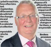  ??  ?? Broken promises Council leader Jim Logue