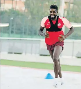  ?? FOTO: FC BARCELONA ?? Samuel Umtiti volverá a trabajar en la Ciutat Esportiva a partir del día 30