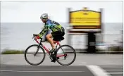  ?? HOWARD LIPIN/SAN DIEGO UNION-TRIBUNE ?? A bicyclist rides in Carlsbad, Calif., in May. An estimated 81,000 people went to U.S. emergency rooms for bikerelate­d head injuries in 2015, the most for any sport, figures show.