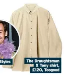  ?? ?? The Draughtsma­n
X Tony shirt, £120, Toogood