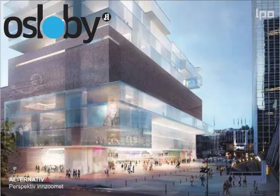  ?? ILLUSTRASJ­ON: LPO ARKITEKTER ?? 28 år etter at Oslo Spektrum ble åpnet, foreligger det nye utbyggings­planer. Et kongressen­ter, et tårn og en oppgraderi­ng av Sonja Henies plass (mot Plaza) er på tegnebrett­et.