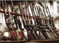  ?? PATRICK TEHAN — STAFF ARCHIVES ?? Rifles on display at Bass Pro Shops in San Jose in 2015.