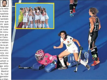  ??  ?? DECISIVO. Carmen Cano celebra el gol de España frente a Alemania que dio el pase a semifinale­s.