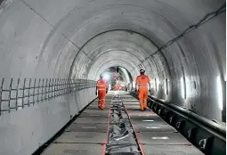  ?? TfL ?? A view of the new Northern Line southbound tunnel at Bank station, looking towards the new platform.