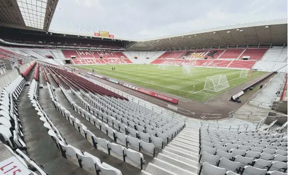  ??  ?? Inside the eerie new atmosphere at the Stadium of Light as Sunderland gear-up for the ‘new normal’