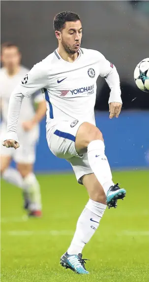  ??  ?? Eden Hazard has scored six goals in seven games since his return to fitness.