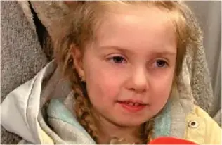  ?? ?? Horrific ordeal: Alisa is now safe in Zaporizhzh­ia... but without her mother
