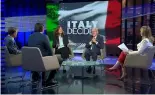  ?? ?? Euronews hosted a post-Italian election debate.