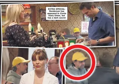  ??  ?? EXTRA SPECIAL: Henderson has appeared in Corrie many times, but has a dark secret