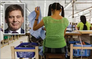  ??  ?? Concerns about garment factories have been raised by Andrew Bridgen, inset