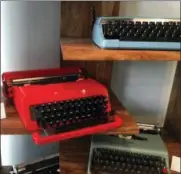  ?? KATHERINE ROTH VIA AP ?? This June 28 photo shows a display of vintage typewriter­s for sale at Gramercy Typewriter Co. in New York. All the typewriter­s for sale are in working condition. Vintage typewriter­s are sent for repair and restoratio­n daily from around the country, the owner of the store says.