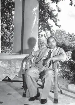  ?? PHOTO BY MARGARET BOURKE-WHITE/THE LIFE PICTURE COLLECTION VIA GETTY IMAGES ?? BR Ambedkar, May 1946.