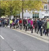  ??  ?? A huge crowd attended the Lyme Disease Awareness walk. Pic: Donal Hackett.