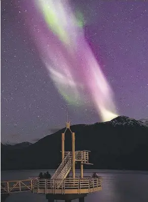  ?? VANEXUS PHOTOGRAPH­Y ?? Amateur skywatcher­s in Alberta have logged a new phenomenon in the northern lights, a strange ribbon of purple light dubbed “Steve.” A U of C astronomer says it’s actually common but hadn’t been noticed prior to the rise of social media and citizen scientists.