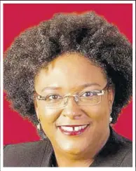  ??  ?? Prime Minister of Barbados Mia Mottley