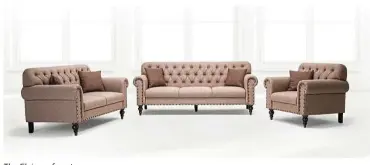  ??  ?? The Elvira sofa set.