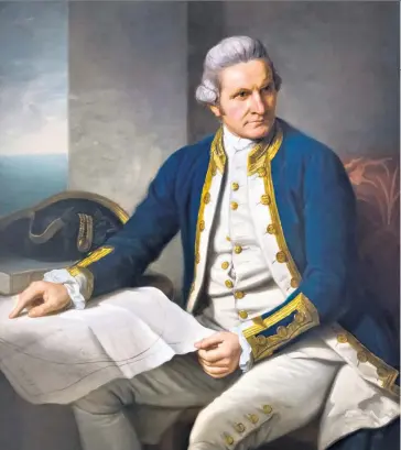  ?? ?? g Man of action: Nathaniel Dance’s 1776 portrait of Captain James Cook