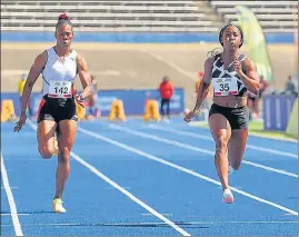  ?? REUTERS ?? Jamaica's Shelly-Ann Fraser-Pryce (right) and Natasha Morrison in action during the women's 100m at the Jamaica Olympic Destiny Track Meet.