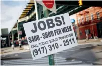  ?? — Reuters ?? The Labour Department report shows 60,000 more jobs created in August and September than previously reported.