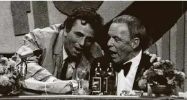  ?? NBC ?? Actor Peter Falk, left, does a “Columbo” bit with Frank Sinatra, subject of a roast, during a “Dean Martin Celebrity Roast.” Decades will air the roasts all day.