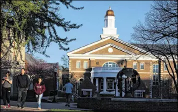  ??  ?? The Honors College and Internatio­nal Center on Western Kentucky University’s campus in Bowling Green, Ky., is pushing to increase foreign enrollment at the university.