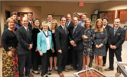  ?? SUBMITTED PHOTO ?? This photo shows the staff of Hoover Financial Advisors, which has completed a merger with Villanova Financial Services. The new company, with a staff of 22, retains the name Hoover Financial Advisors.