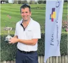  ??  ?? Bath Golf Club Champion Peter Forster retained his trophy this year