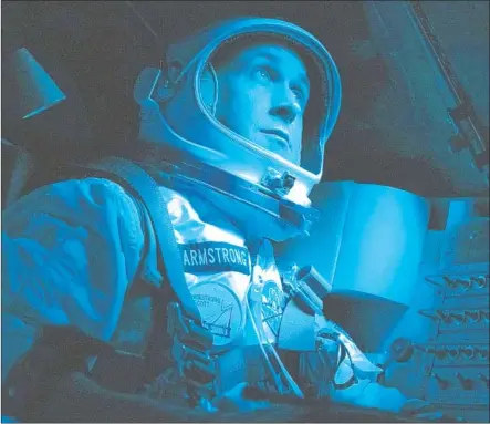  ?? Daniel McFadden Universal Studios ?? RYAN GOSLING again teams with Damien Chazelle in “First Man,” portraying a young Neil Armstrong on his way to the moon.