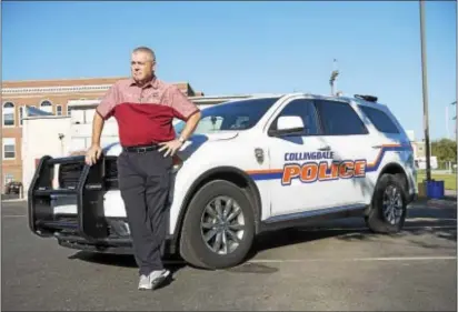  ?? RICK KAUFFMAN — DIGITAL FIRST MEDIA ?? Police Chief Robert Adams outside the Collingdal­e Police Department.