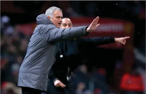  ?? Picture: EPA-EFE ?? WHY SO DEFENSIVE? Louis van Gaal says that Manchester United’s gameplan has become far too defensive since Jose Mourinho took over.
