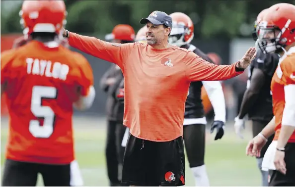  ?? RON SCHWANE/ THE ASSOCIATED PRESS ?? Todd Haley of the Cleveland Browns is among a number of well-decorated offensive co-ordinators facing a variety of new challenges with different teams heading into the 2018 NFL season.