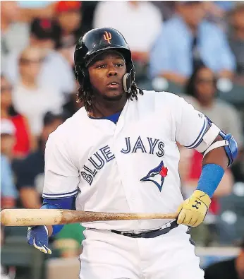  ?? CHRISTIAN PETERSEN/GETTY IMAGES ?? One intriguing off-season discussion for the Toronto Blue Jays centres around third baseman Vladimir Guerrero Jr. and his effect on the roster.