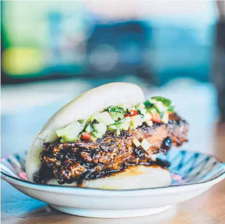  ?? Picture: Two Birds Social ?? Twice-cooked lamb rib bao from Lucky Bao.