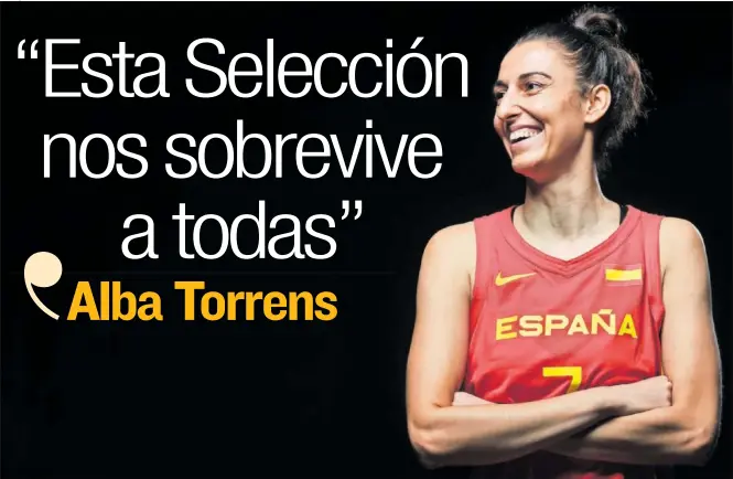  ?? ?? Alba Torrens posa con la camiseta de la Selección, antes de disputar los Juegos Olímpicos de Tokio en 2021.