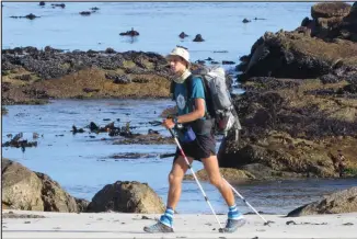  ??  ?? Jacobus van der Linden has been nominated for an Eco-Logic Award for his 977km “Footsteps to Good Hope” walk.