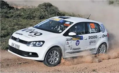  ??  ?? PROVEN. The Vivo GT Cup rally car has undergone more than 2 500km of testing in national and regional rallies this year. Next season, the category will form part of the South African championsh­ip.