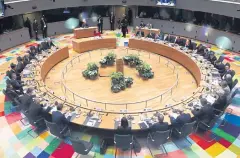  ??  ?? NO BREAKTHROU­GH: A general view of European Union leaders during the second day of the EU summit in Brussels, Belgium on Friday.