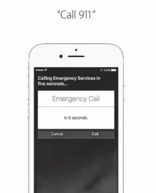  ?? APPLE ?? Apple’s voice assistant, Siri, can dial 911 for you.