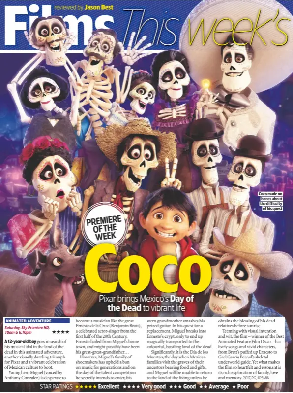  ??  ?? COCO MADE NO BONES ABOUT THE DIFFICULTY­OF HIS QUEST