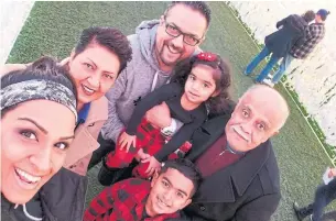  ?? ALIYA JIWAN-THAWER ?? Aliya Jiwan-Thawer, of Markham, left, says her husband and two kids won't be flying home to Edmonton to see her parents this year. She is pictured with her parents, Zul and Shamim Jiwan, her husband, Shaf Thawer, and their children, Saamiya and Sohail.