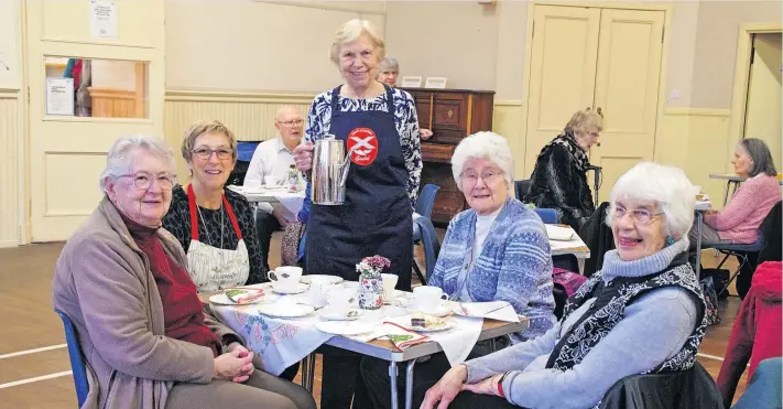  ?? ?? Coffee morning Members of Blairgowri­e Parish Church Guild held their Christmas coffee morning in the church hall on Saturday when a total of nearly £480 was realised. The organisers thanked all who supported and contribute­d to the success of the event. Pictured, from left, Irene Morrison, Brenda Kerr, Martha Easton, Heather Gray and Betsy Mann. Pics: David Phillips