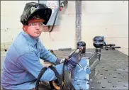  ?? Contribute­d ?? Ryan Fincher competes this month at the World Skills contest in welding.