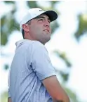  ?? AP PHOTO/EMIL LIPPE ?? Scottie Scheffler watches his shot off the third hole during Saturday’s third round of the PGA Tour’s Charles Schwab Challenge in Fort Worth, Texas.