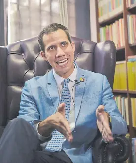  ?? AFP ?? Encuentro. Guaidó, en su entrevista con AFP, la agencia francesa.